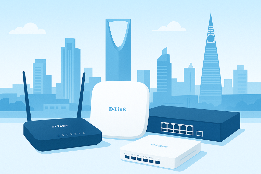 D-Link networking products including routers, switches, and access points for businesses in Riyadh