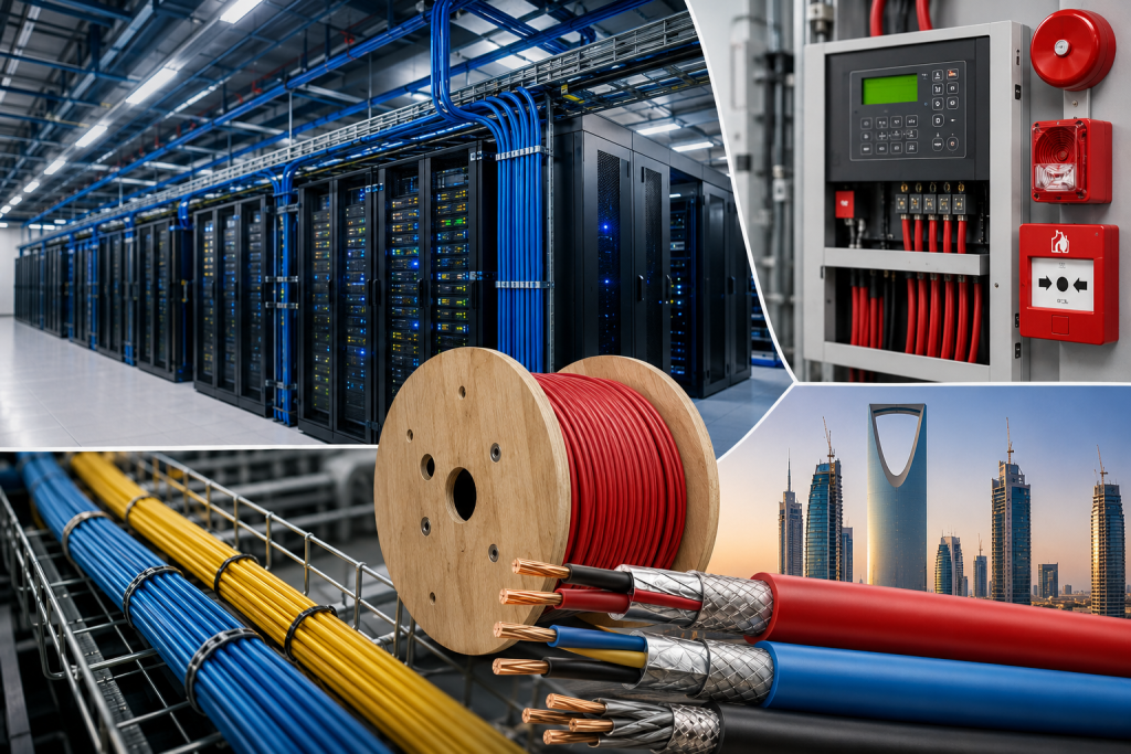 Belden cabling installation in Saudi Arabia industrial project