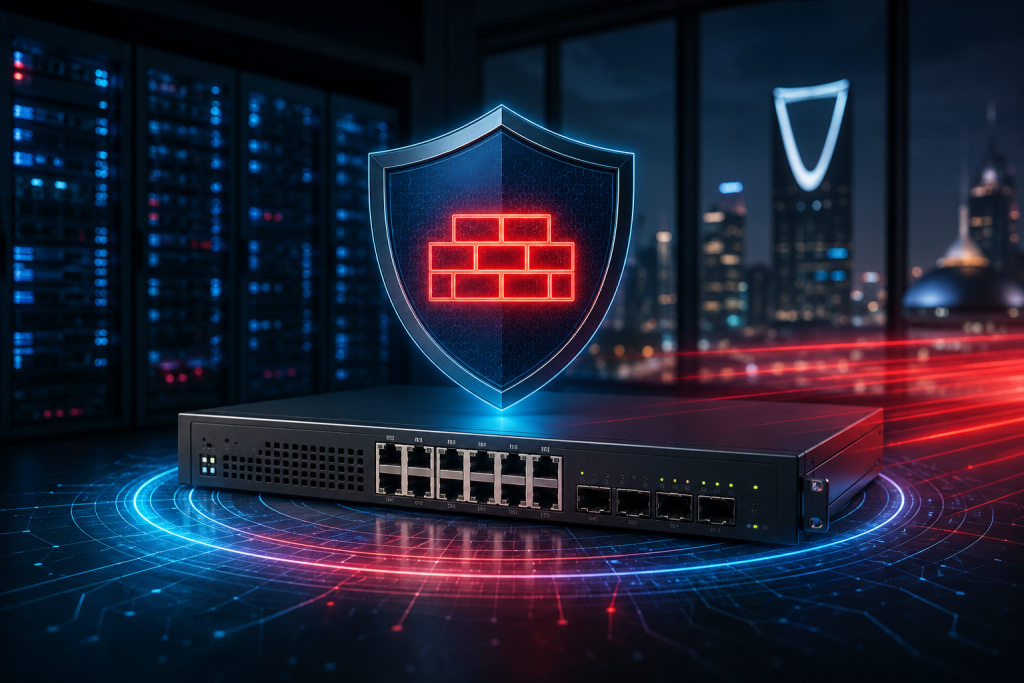 FortiGate firewall network security solution for businesses in Riyadh by Metal World IT Solutions